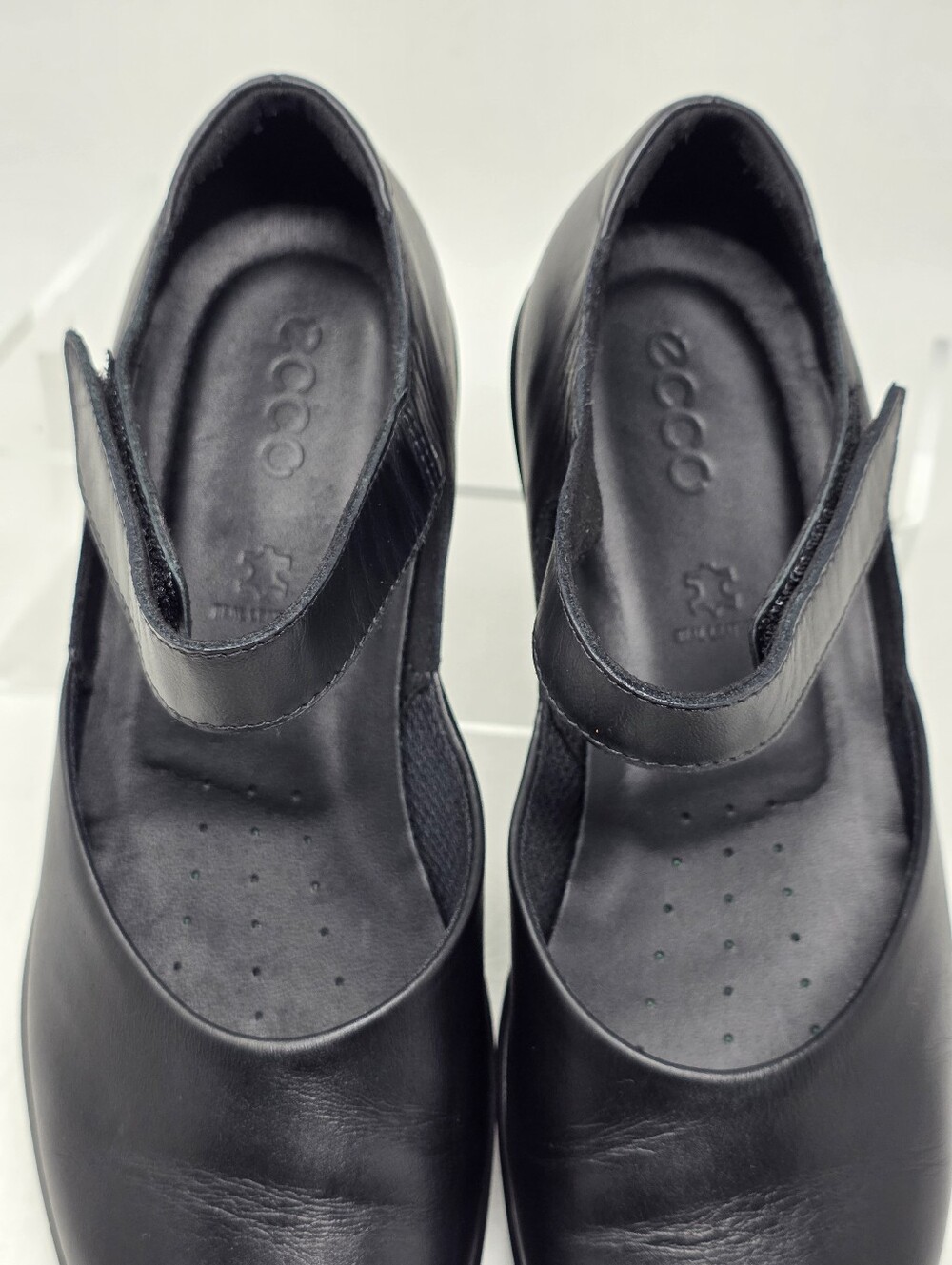 ECCO Womens Felicia Mary Jane Shoes EU 38 US 7-7.5 Black Leather Flats Pre-owned - Picture 9 of 12